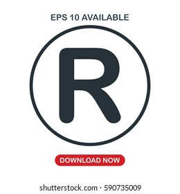 R letter icon vector