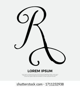 R letter icon vector in flat design. Eps 10 vector illustration.