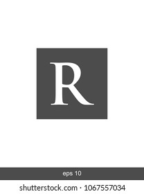 R Letter Icon Vector Logo Template