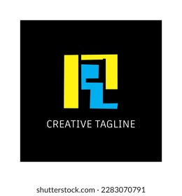 Vector de icono de letra R, diseño de logotipo sencillo.