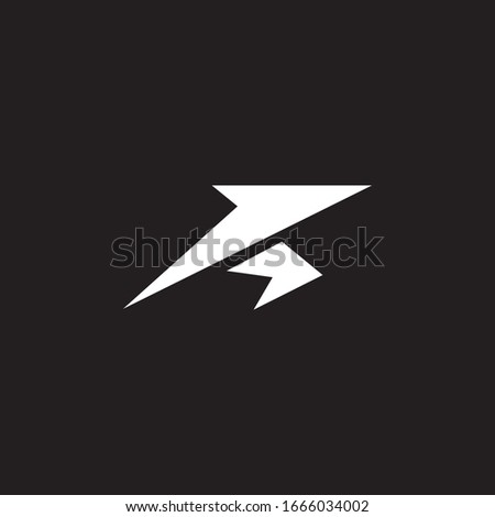R letter incorporated with runner shape vector template illustration Photo stock © 