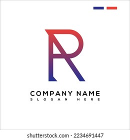 Una letra R símbolo de diseño creativo inicial del logotipo.