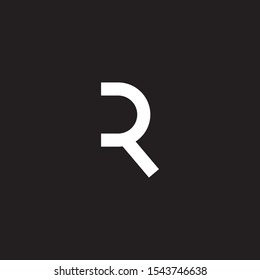 R letter initial icon logo design vector template