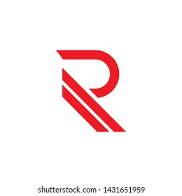 R letter initial logo design vector template