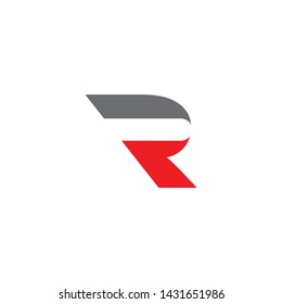 R letter initial logo design vector template