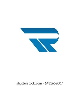 R letter initial logo design vector template