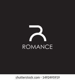 R letter initial logo design vector template