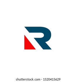 R letter initial logo design vector icon template