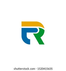 R letter initial logo design vector icon template
