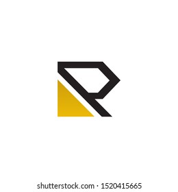 R letter initial logo design vector icon template