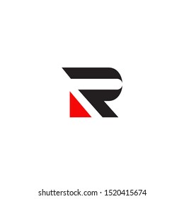 R letter initial logo design vector icon template