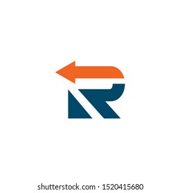 R letter initial logo design vector icon template