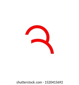 R letter initial logo design vector icon template