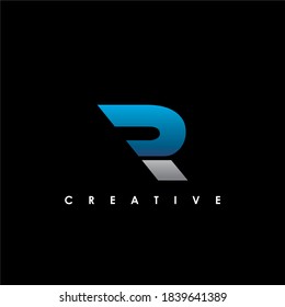 Letra R Ilustración vectorial de plantilla de diseño de logotipo inicial