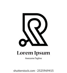 Arquivo de vetor de design de logotipo inicial da letra R