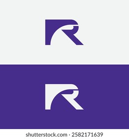 R Letter Initial Logo Design Template Vector Illustration
