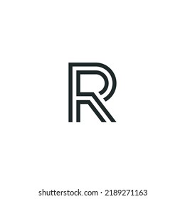 R Letter initials Logo vector template