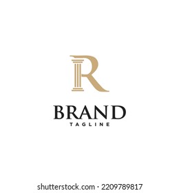 R Letter Law Premium Vector logo icon vector Template
