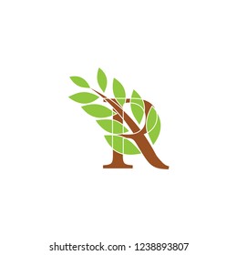 R letter with leaf logo