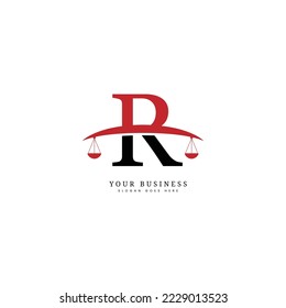 R Letter Legal Business Logo, Law firm and Attorney logo with alphabet R Vector Image template