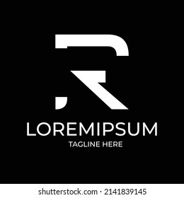 Logotipo R Letter Linked Luxury Premium