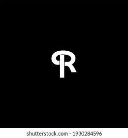 R letter logo abstract design on black color background. r alphabet