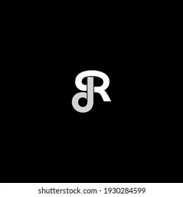 R letter logo abstract design on black color background. r alphabet