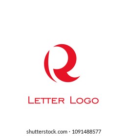 R letter logo, abstract PR letter logo circle design, vector icons.