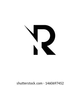 r letter logo with arrow vector logo