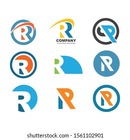 R letter logo business vector template
