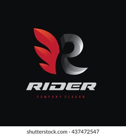 R letter logo car and automotive brand identity