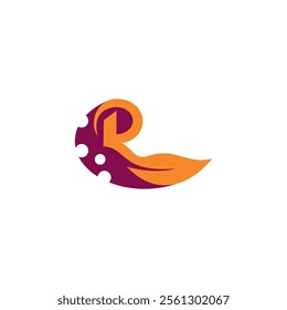 R letter logo combination leaf vector icon, for business template