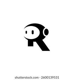 R letter logo combined with a robot.