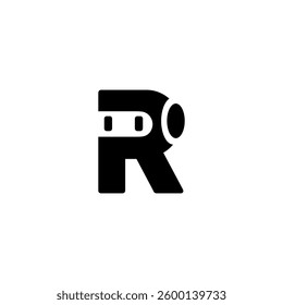 R letter logo combined with a robot.