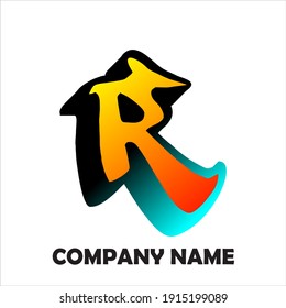 
R letter logo, the concept is unique, modern and Minimalist.