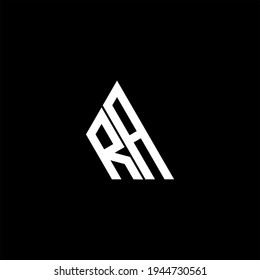 R A letter logo creative design on black color background. RA icon