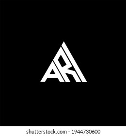 A R I letter logo creative design on black color background. ARI icon