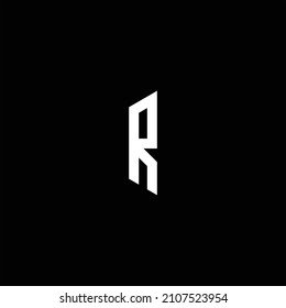R letter logo creative design on black color background