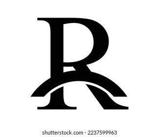Diseño creativo del logotipo de letra R
plantilla de vector