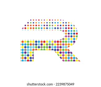 R letter logo creative design vector template