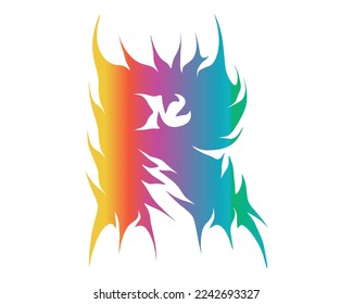 R letter logo creative design vector template