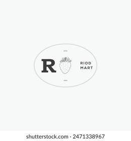 R letter logo with a creative floral concept for company business beauty real estate premium vector