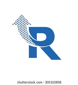 R letter logo design.