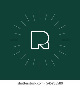 R letter logo design