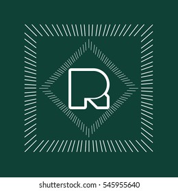 R letter logo design