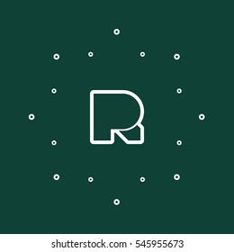 R letter logo design