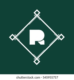 R letter logo design