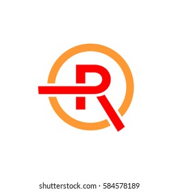 R letter logo design.