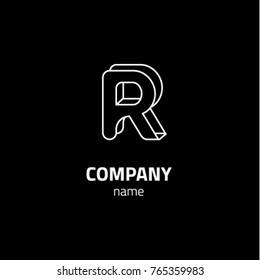 R letter logo design