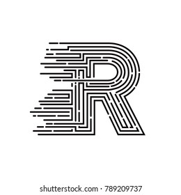 R letter logo design